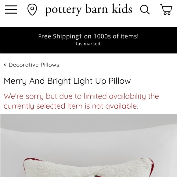 Pottery Barn Kids Holiday Message Merry and Bright LED Light Up Lumbar Pillow 🎄 - Picture 16 of 16